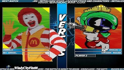 WCFITZ88 Mugen Battles | Donald & MH Daniel vs Marvin X & Danger Mouse