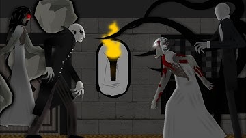 Slendrina & Nosferatu VS Slenderman & Slendrina Mother(Sticknodes Animation)