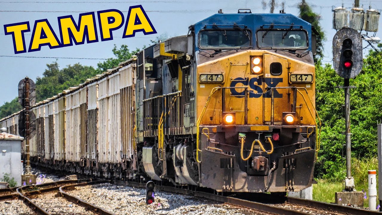 CSX Trains All Over Tampa Florida! YouTube