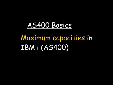 Maximum capacities in IBM i (AS400)