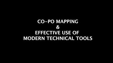 CO-PO Mapping & Effective Use of Modern Technical tools