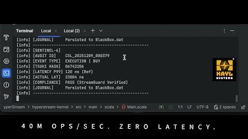 Hayl Systems | HyperStream Kernel (54µs Latency Demo)