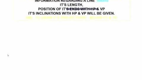 EST 110 ENGINEERING GRAPHICS- PROJECTION OF LINES PART 1