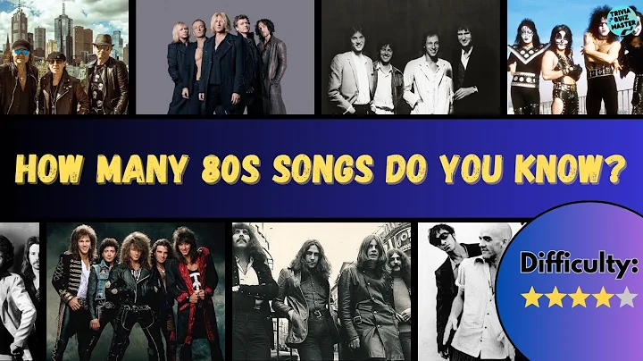 80s SONGS: DIFFICULT Edition 🎸🤘 | Trivia/Quiz/Challenge #quiz #trivia #80s