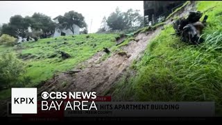 Mudslide hits Fairfax apartment building during heavy rain