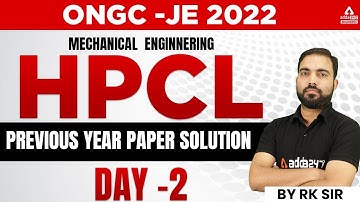 ONGC/HPCL 2022 | Mechanical Engg. | Previous Year Questions #2 | By RK Sir