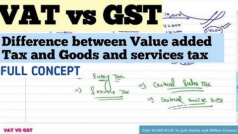 Difference between VAT and GST | VAT Vs GST | How GST is different from VAT| Bcom/ca