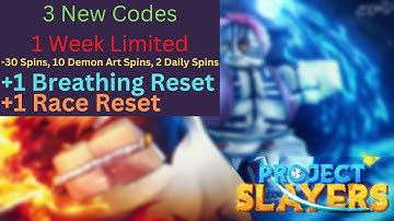 *3 NEW CODES* *+1 RACE RESET AND BREATHING RESET* ALL WORKING CODES IN PROJECT SLAYER SEPTEMBER 2022