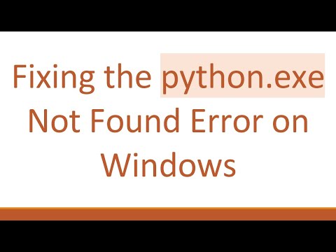 Fixing the python.exe