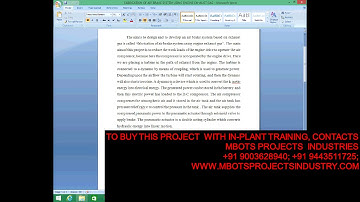 DESIGN&FABRICATION OF AIR BRAKE SYSTEM USING ENGINE EXHAUST GAS MECHANICAL PROJECT- MBOTS  INDUSTRY