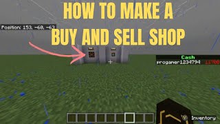 How to make a sell and buy shop in Minecraft bedrock with commands!