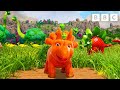 Dinosaurs looking for trouble on cbeebies vegesaurs