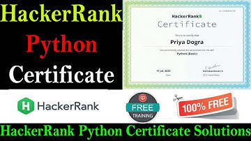 HackerRank Free Python Certificate With Answers