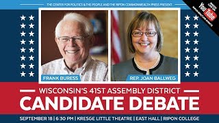 Wisconsin's 41st Assembly Candidate Debate- Candidate Introductions (Part 1 of 2)