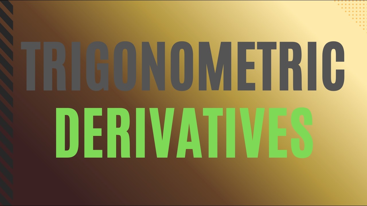 Derivative of Trigonometric Functions Calculus 1 | Differentiation of ...