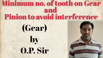 Gear Lecture-10:Minimum number of teeth on gear and pinion lTheory of Machine l ME lOmprakash yadav