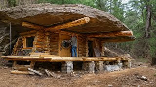 Building a Hidden House under a Rock in the Forest