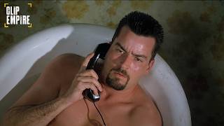 Zane's Bathtub Nearly Becomes A Death Trap (Charlie Sheen) | The Arrival