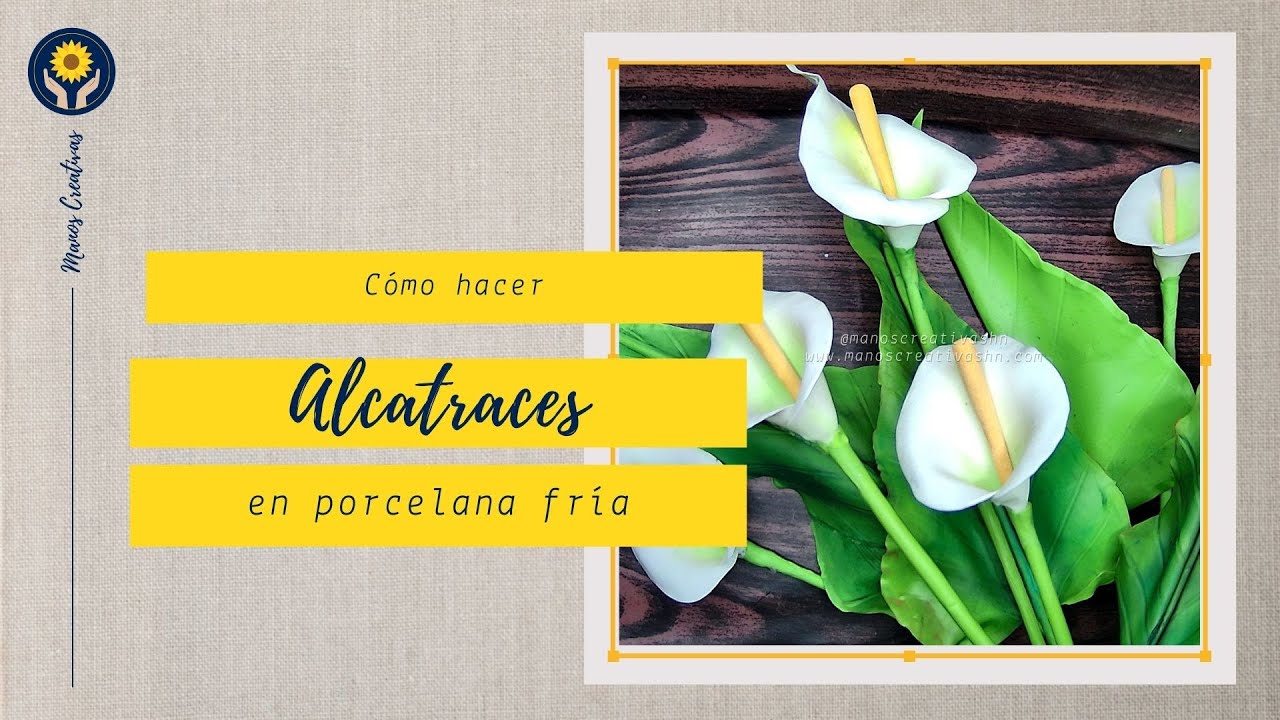 Cómo hacer alcatraces en porcelana fría  | Escuela Manos Creativas