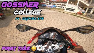 First college moto vlog 😝 superbike  in college 💥 |Gossner college freshers ❤️​⁠​⁠