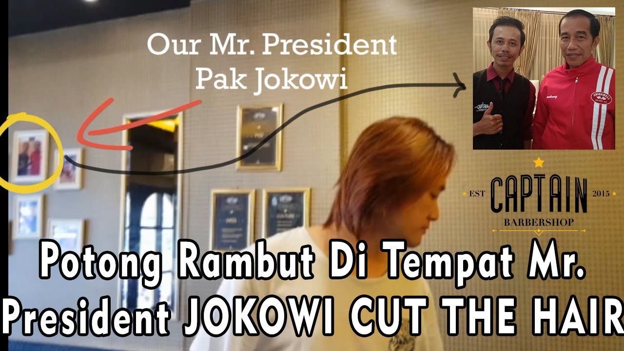  Potong  Rambut  Di  Tempat  Pak Presiden Jokowi Cut The Hair 