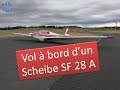 Vol motoplaneur scheibe sf 28 a  aroclub de graulhet montdragon lfcq midi pyrnees occitanie