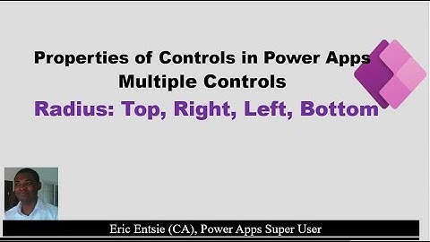 Power Apps controls - Radius Property
