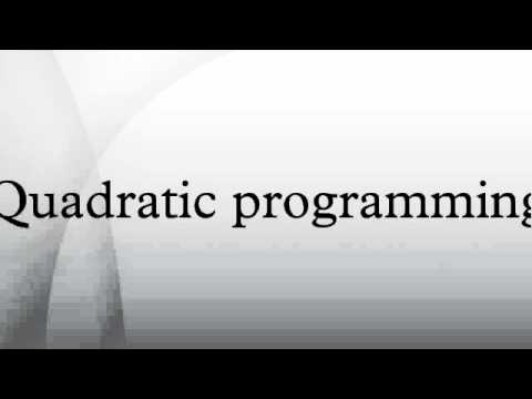 Quadratic programming - YouTube