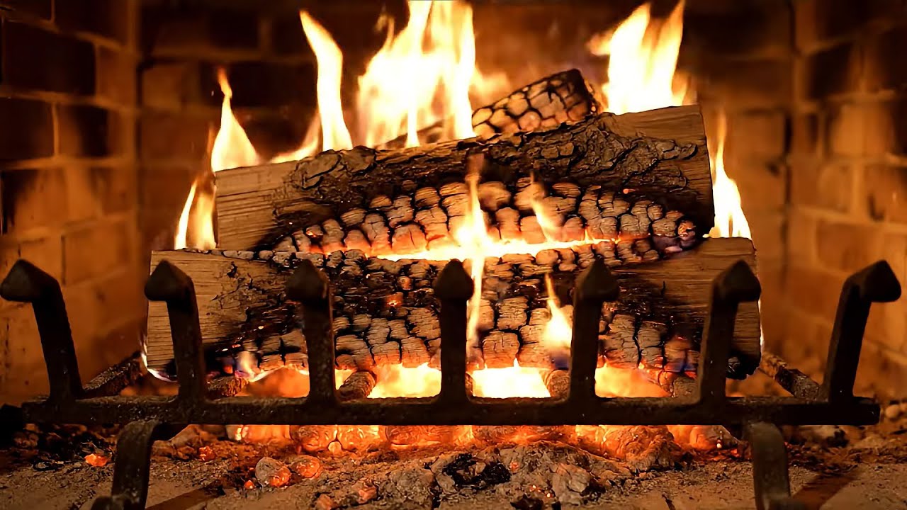 🔥 Warm Cozy Fireplace with Deep Crackling Sounds and Soft Glowing Embers