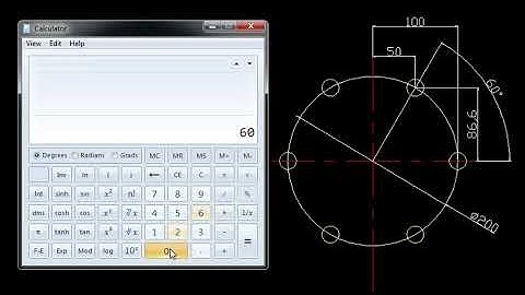 PCD Holes X,Y Points Value || COS & SIN Formulas || X=COS 60*100 & Y=SIN 60*100🤝