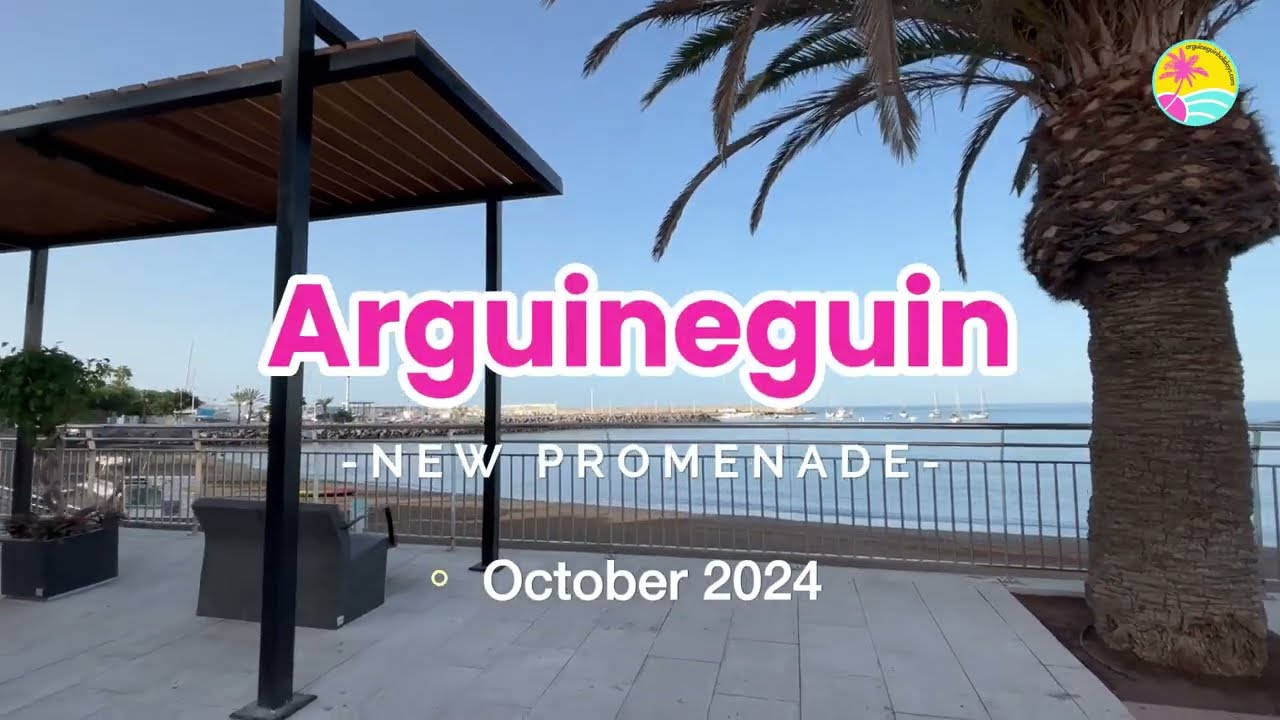 GRAN CANARIA Walking Tour | New Promenade at Arguineguin with Christmas lights tunnel October 2024