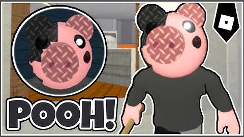 How to get "POOH 포우" BADGE + CYBORG PIGGY MORPH/SKIN in Piggy Roleplay 피기 롤플레이 (Korean) - ROBLOX