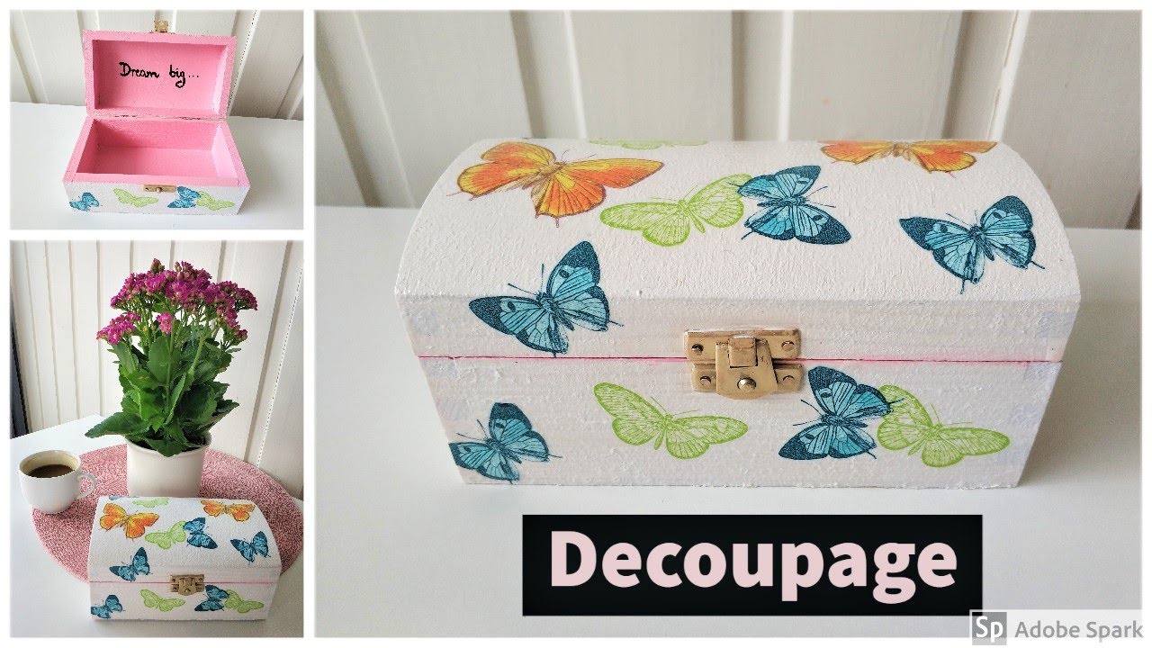 How to make a decoupage box? YouTube