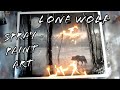 Spray Painting A Lone Wolf in Black &amp; White
