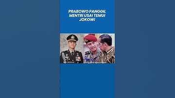 Prabowo Panggil Menhan dan Mendikti Saintek Usai Temui Jokowi