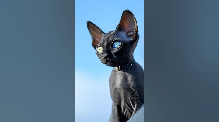 Watch the video about Cool Sphynx kitten👽🐈‍⬛#cat #kitten #cute #catlover #cutecat #art #amazing #love #viralvideo #funny