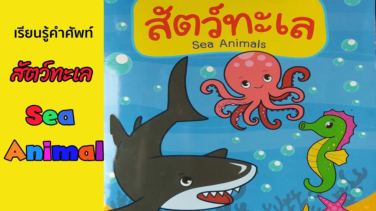เรียนรู้คำศัพท์สัตว์ทะเล Sea Animals | ภาษาอังกฤษน่ารู้