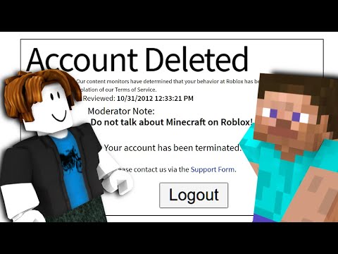 How Roblox Vs Minecraft Got People Banned Forever Youtube - roblox how to logout from an deletedbanned account