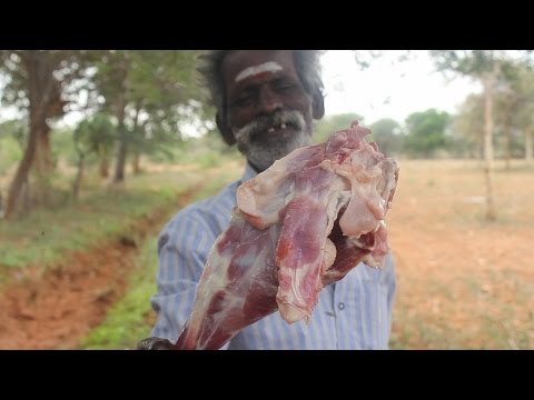 Mutton leg roast prepared by Daddy in my village