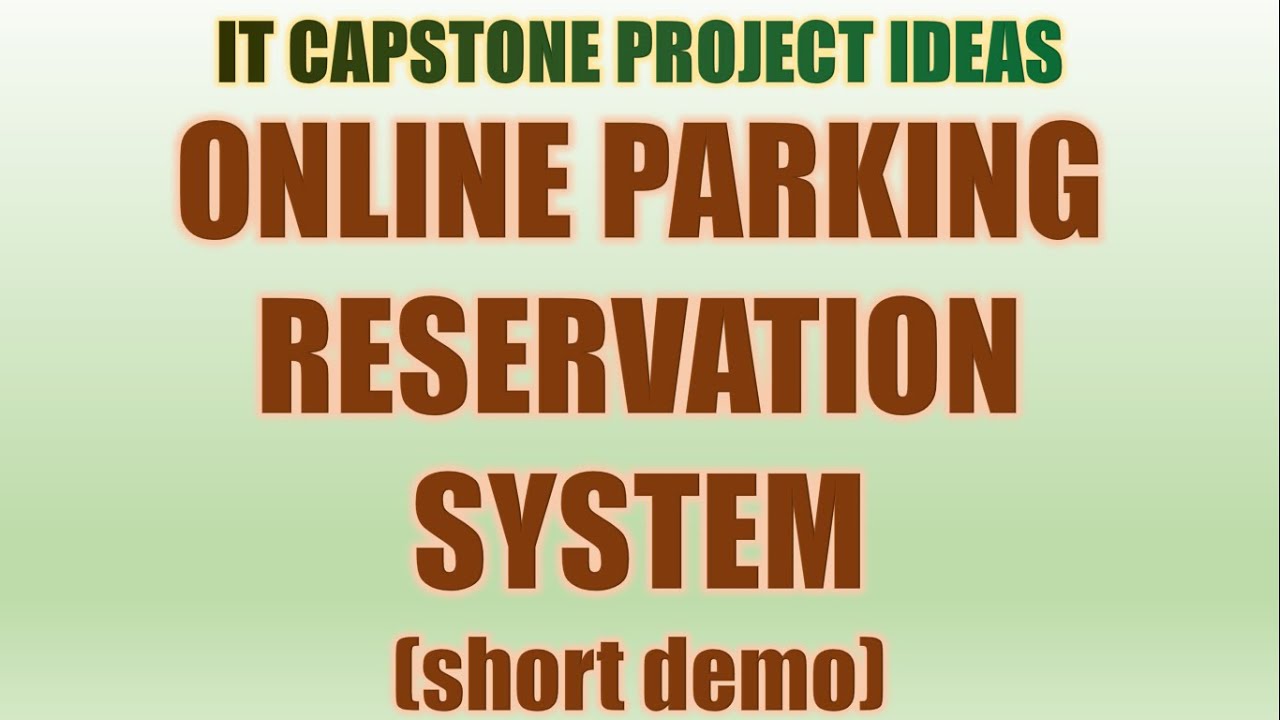 online reservation system capstone project