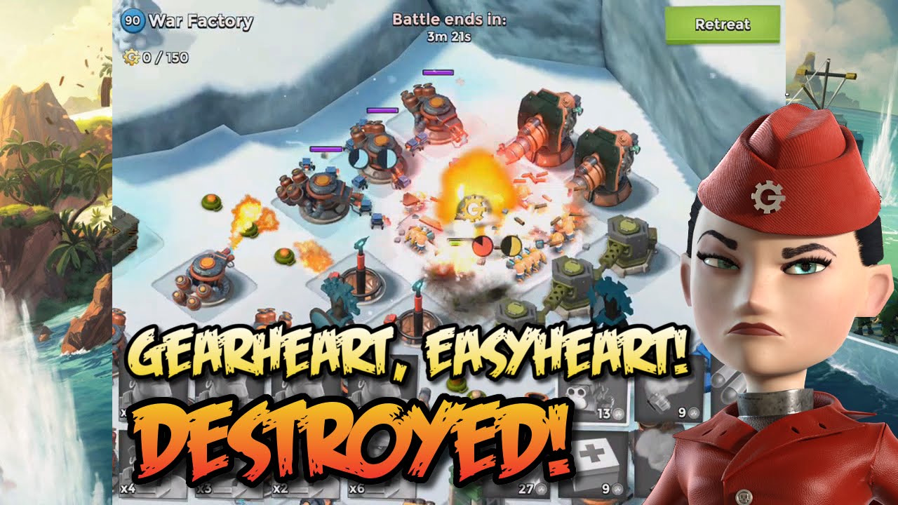 Boom Beach Colonel Gearheart, Easyheart! Colonel Gearheart Defeated