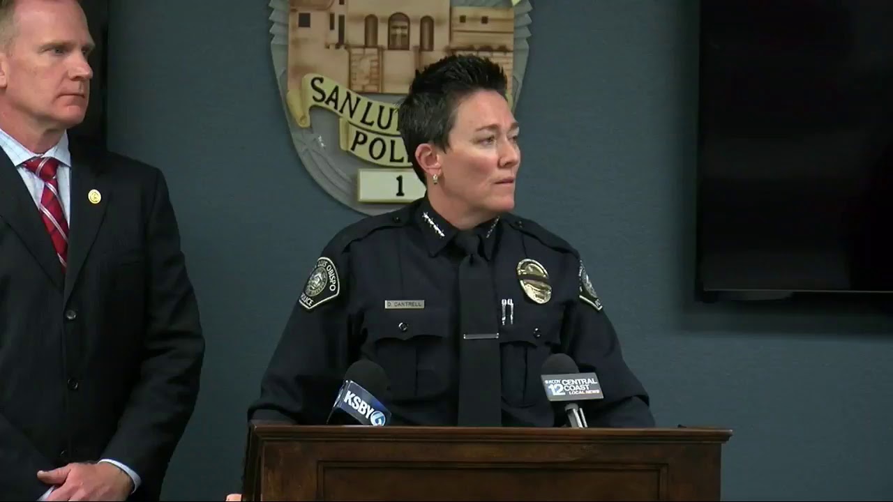 San Luis Obispo Police Dept. press conference on arrest in Kristen ...