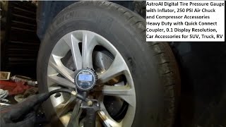 AstroAI Digital Tire Pressure Gauge with Inflator 250 PSI Air Chuck Heavy Duty with Quick Connect