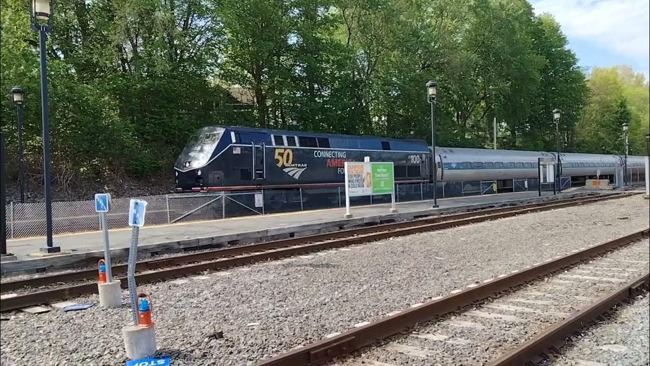 05/12/23AMTRAK'S DOWNEASTER approaches Bradford mass train station with
