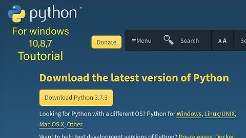 How to download python 3.7.3 for windows 10