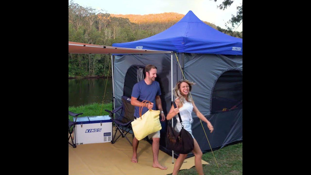 How’s this for a spacious camping setup get an Adventure Kings Gazebo