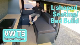 L Shaped Seating &amp; Bed - VW T5 Camper Project