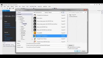 Chrome extension in visual studio
