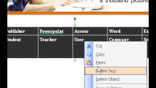 Microsoft Office Publisher 2003 Alter the transparency of a table