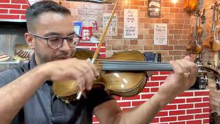 Violino Profissional Feito a Mão Luthieria Fina Goma Laca Envelhecido Fundo Inteiro - @neto_violinos